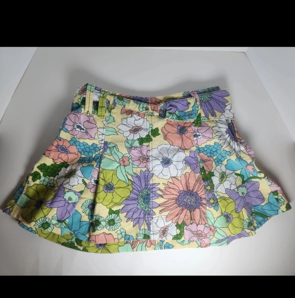 Miss Sixty Y2K Italian Pleated Skirt With Floral Pattern - Size XS